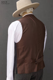 Doyle Vest Wool Herringbone L