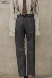 Regular Cut Wool Trousers M L Xl