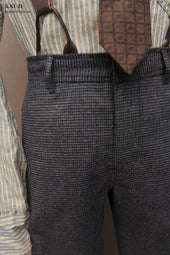 Regular Cut Wool Trousers M L Xl