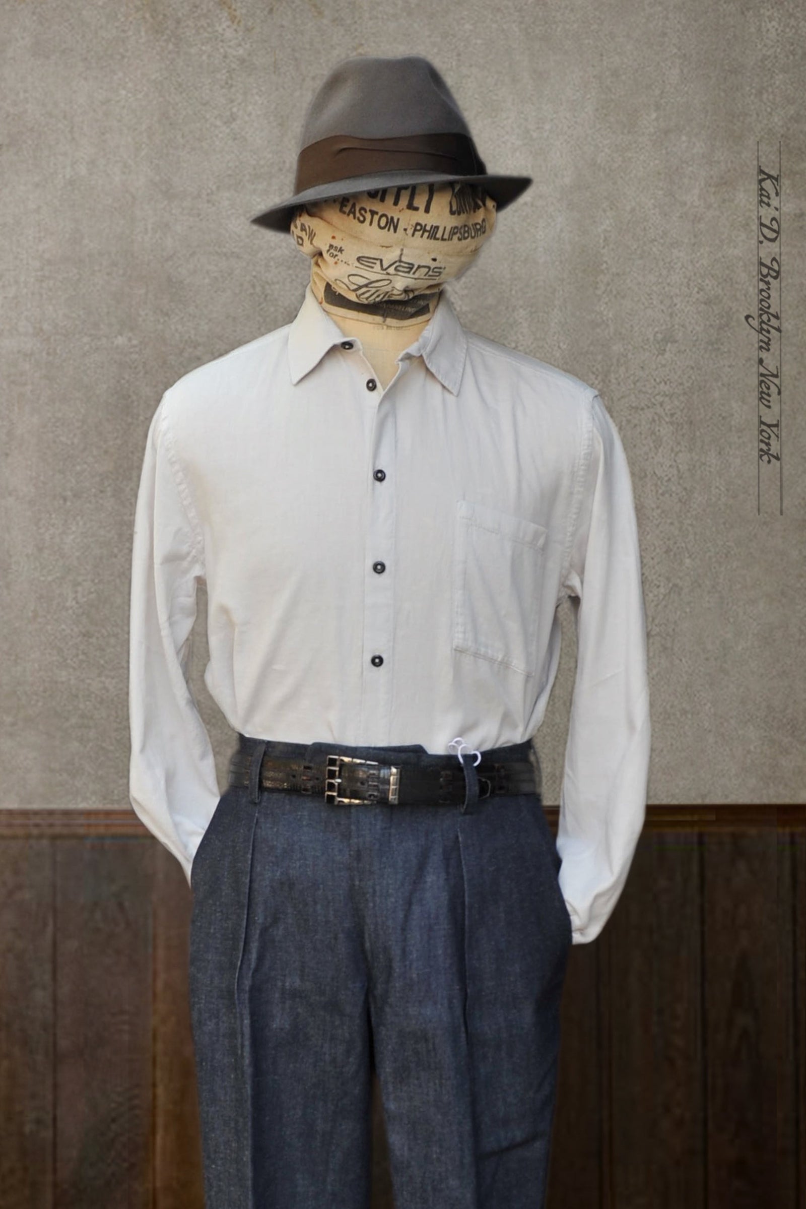 Henning Shirt - Fog - M, L, XL (Relaxed Cut)