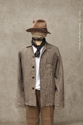 Architect Jacket Houndstooth Linen M L