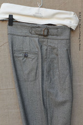 Isa Belted Pants Tonal Houndstooth Xs S M