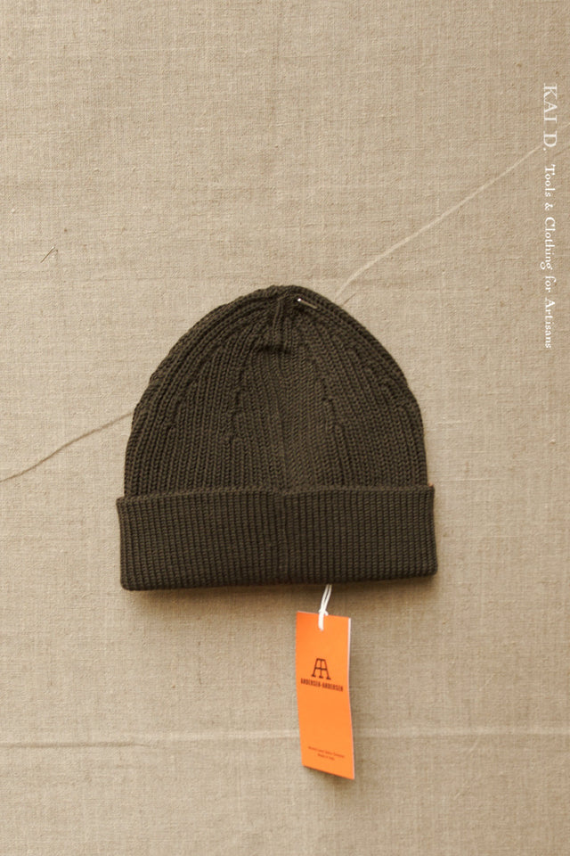 Cardigan Stitch Beanie - Hunting Green