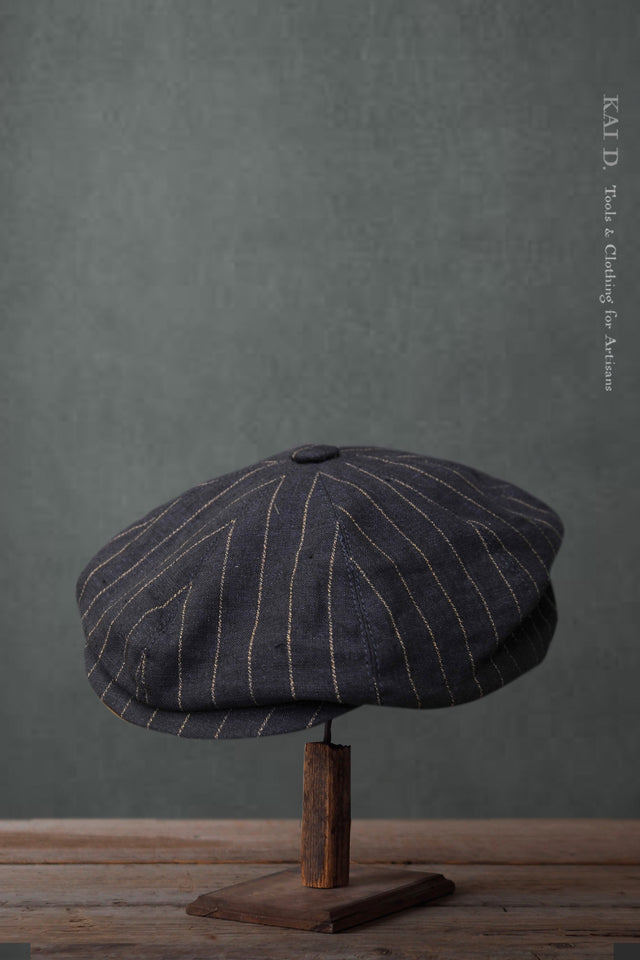 Peaky Hat - Striped Linen - M, L