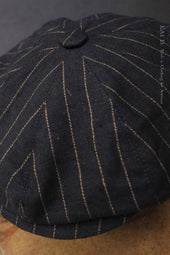 Peaky Hat Striped Linen M L