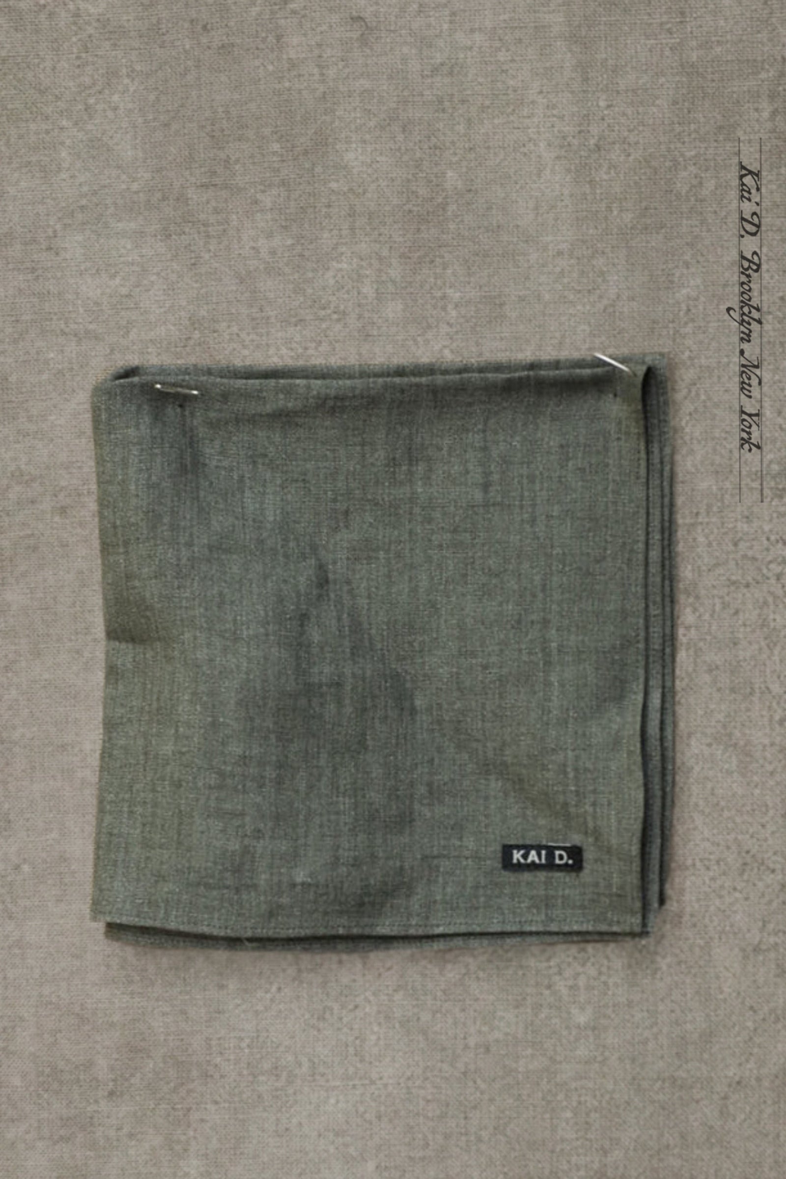 Belgian Linen Pocket Square - Fern Heather