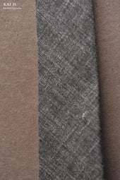 Irish Linen Tie Texture Grey