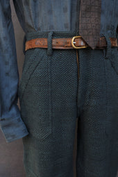 Isaac Pants Handspun Herringbone 3 4