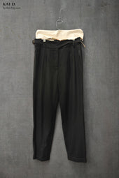 Isa Belted Pants Wool Cashmere Blend S