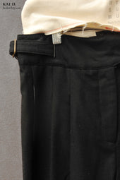 Isa Belted Pants Wool Cashmere Blend S