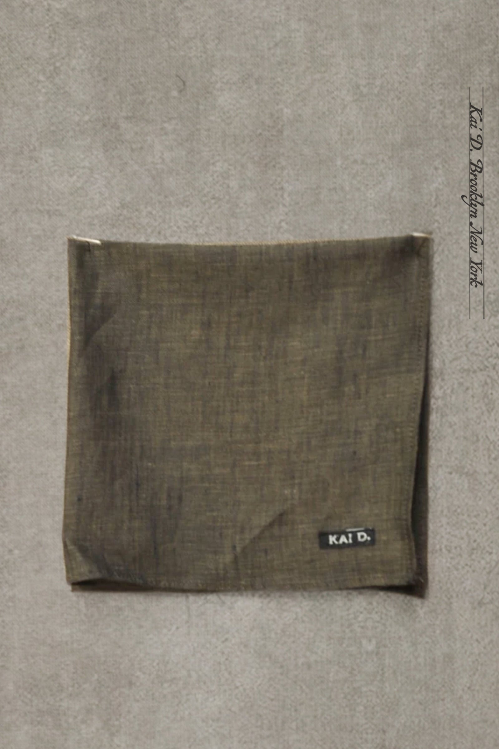 Italian Linen Pocket Square - Dark Green Heather