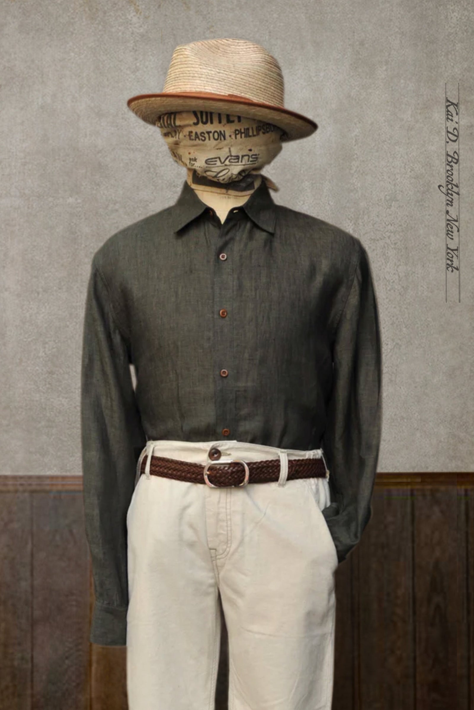 Delancey Shirt - Italian Linen - Dark Green Heather - S, M, L, XL, XXL