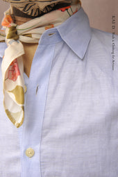 Delancey Shirt End On End Stripe Linen Pale S M L Xl