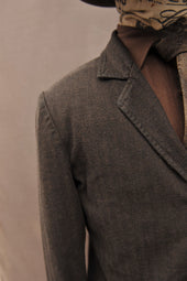 Kiefer Blazer Over Dyed Cotton Herringbone Xs M