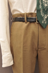 Borough Pants Cotton Linen Herringbone 34