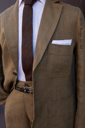 Chris Two Button Blazer Linen M L Xl