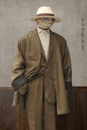 Kyoto Japanese Farmer Coat Crosshatched M