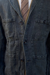 Heavy Linen Laborer Jacket Overdyed 46 48 50
