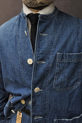 Mason Collarless Jacket Washed 50 52