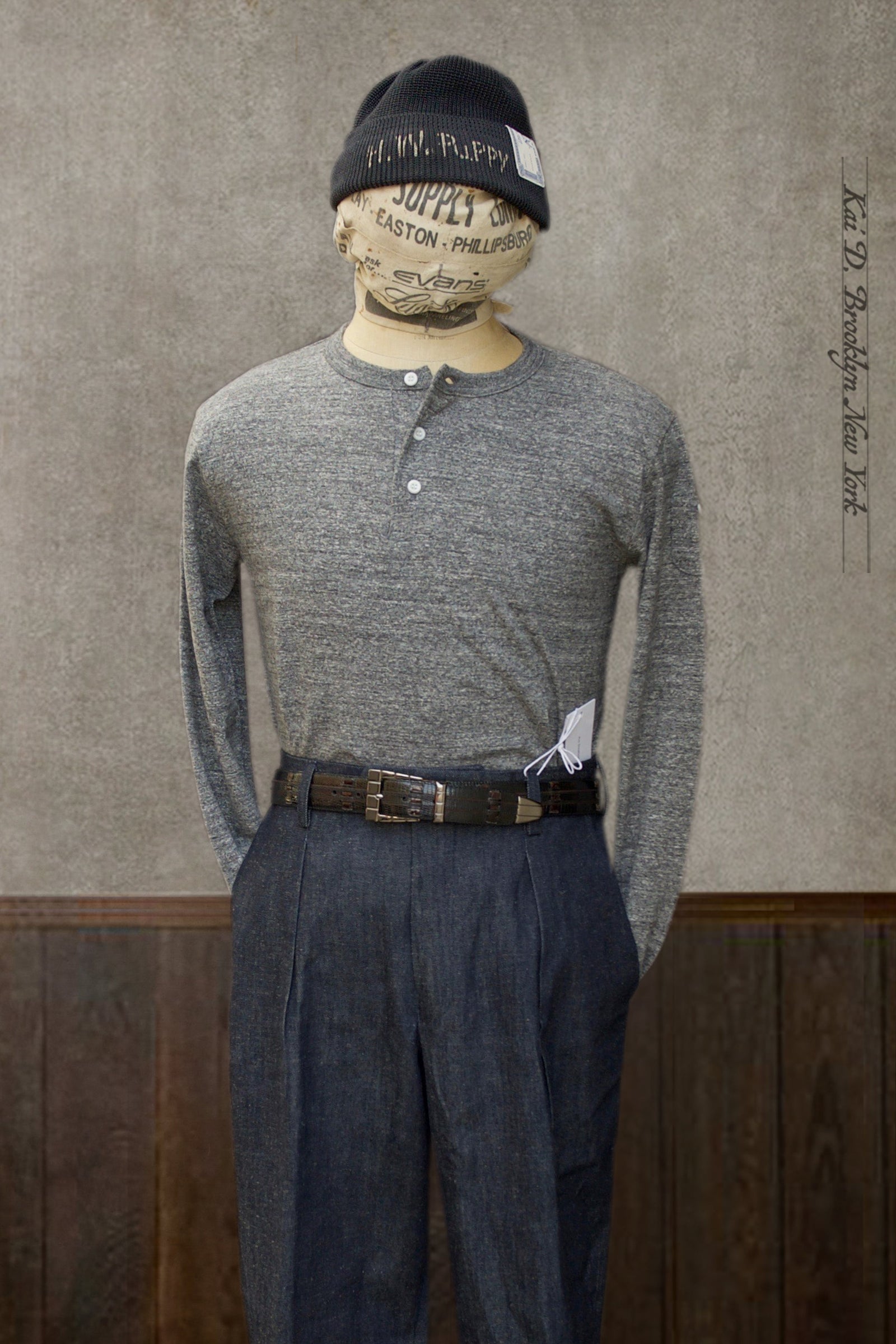 Long Sleeve Henley Tee S M L Xl