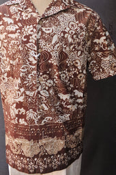 Miami Camp Shirt Dark Cinnamon Print 50 52