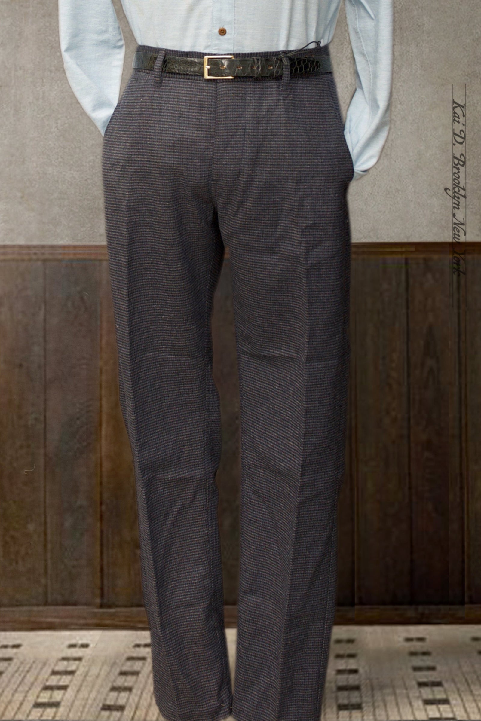 Regular Cut Wool Trousers M L Xl