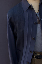 Retro Mixed Media Shirt Jacket Retro M L Xl