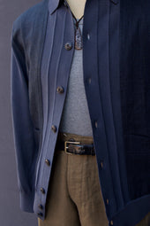 Retro Mixed Media Shirt Jacket Retro M L Xl