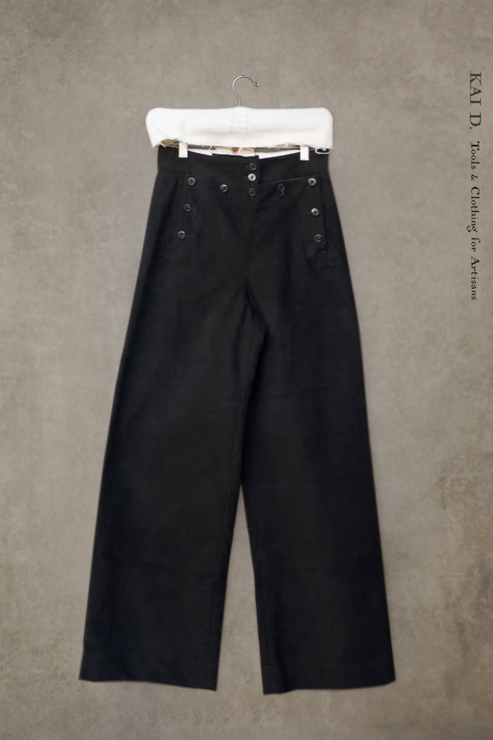 Sailor pants - Japanese Moleskin - Black - S,M
