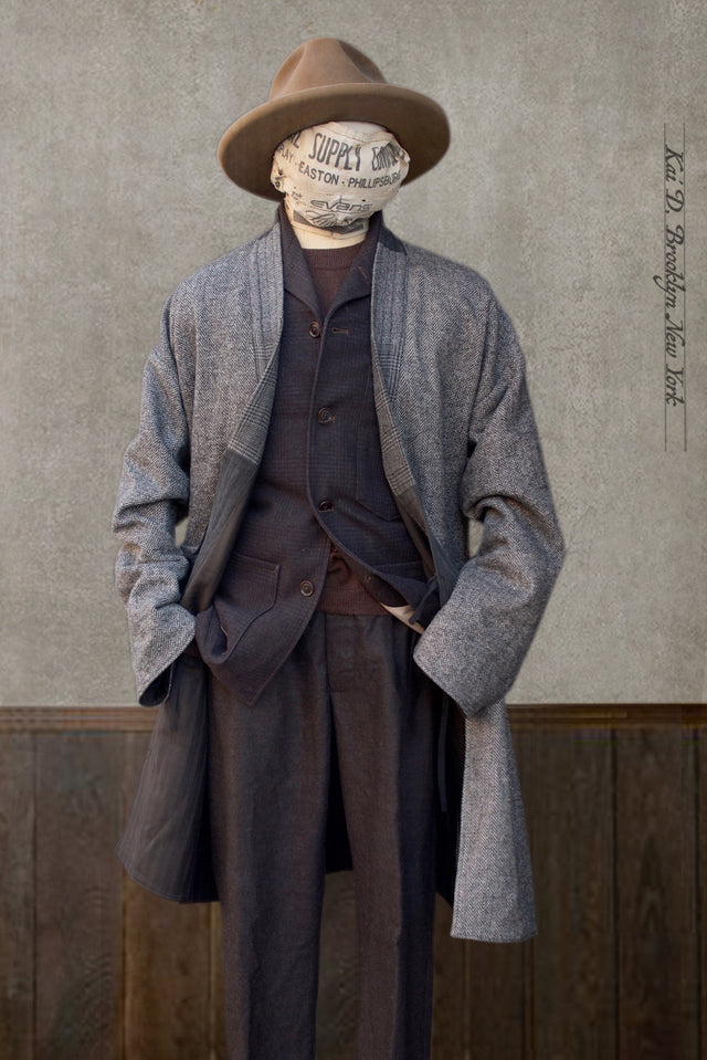 Full Length Japanese Farmer Coat - Montgomery - Medium (NO RETURN)