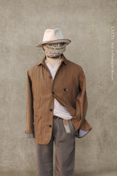 Degas Work Jacket Soft Cotton Herringbone M L Xl