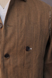 Degas Work Jacket Soft Cotton Herringbone M L Xl