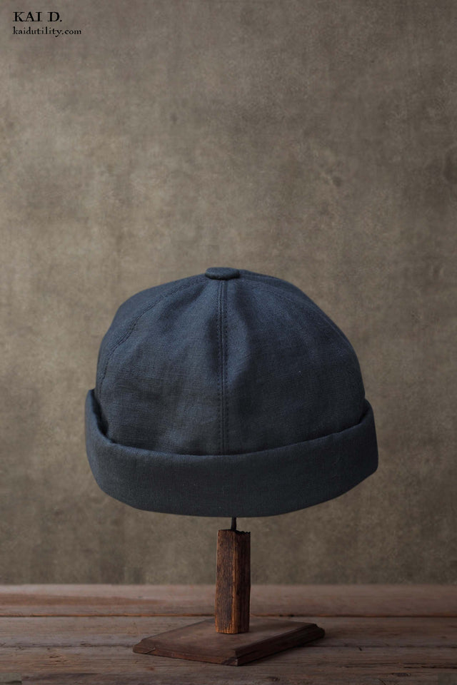 Watch Cap - Belgian Linen - Navy - M, L