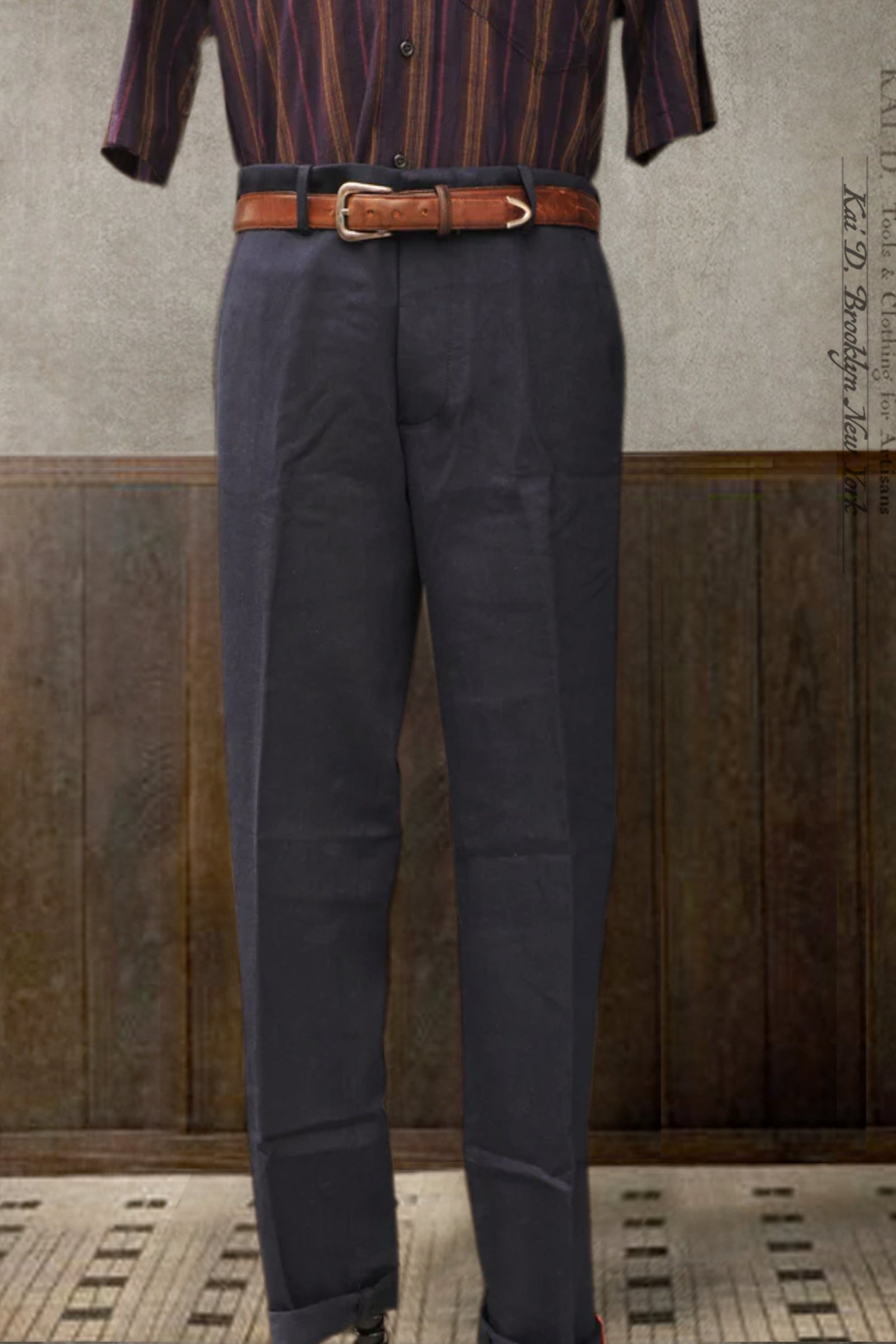Borough Pants - Cotton Linen Twill - Navy - 32, 34, 36, 38
