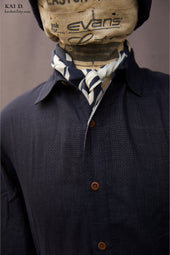 Delancey Shirt Double Gauze Cotton Navy L Xl