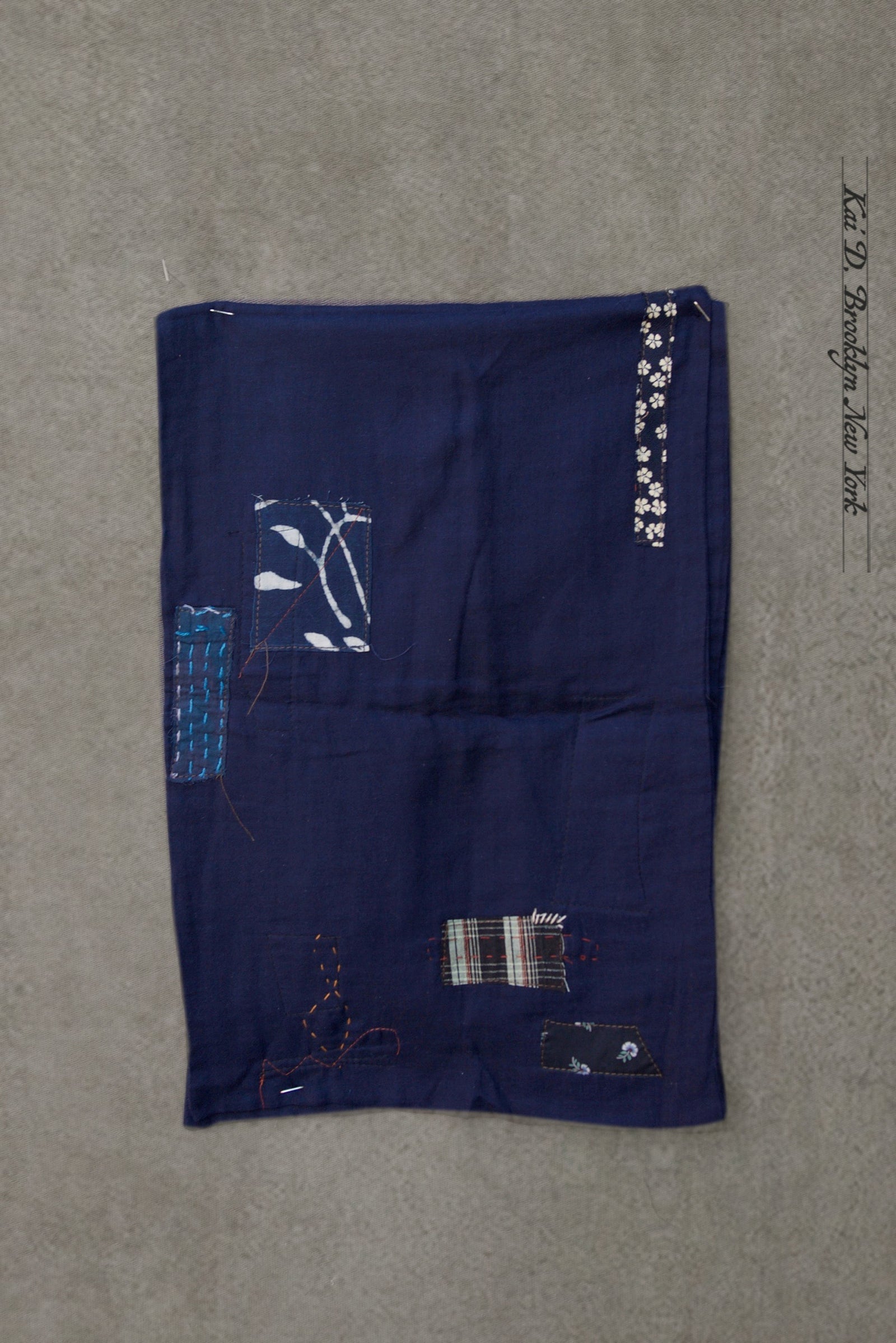 Boro Cotton Scarf Double C