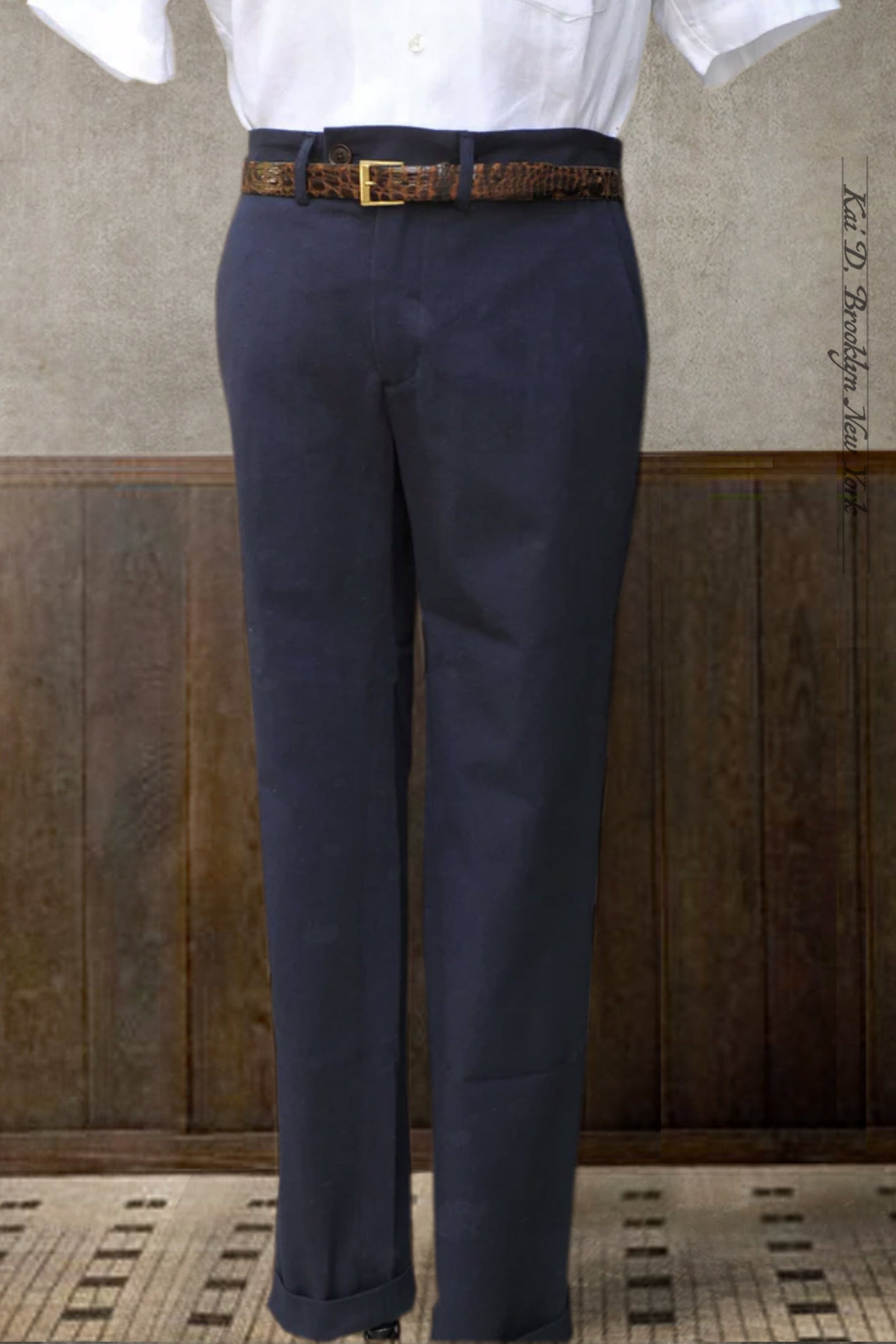 Kerouac Slim Pants - Light Cotton Linen - 30, 32 (navy)