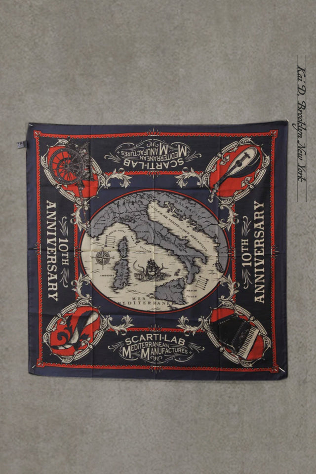Cotton Bandana - Tenth Anniversary Blue/Red