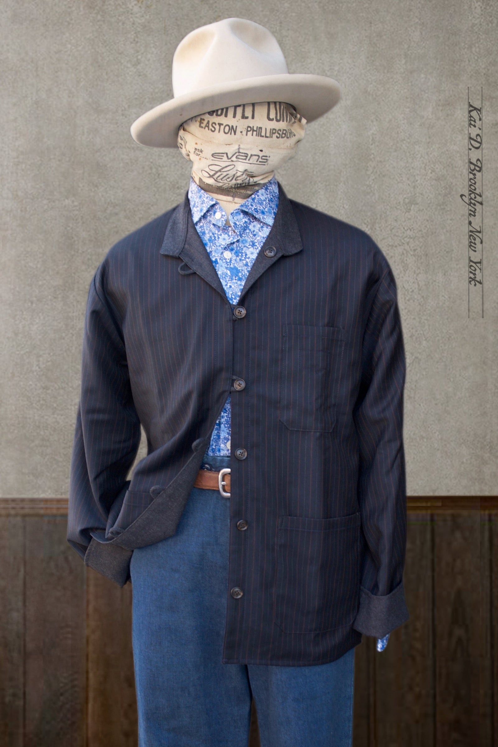 Yutori Jacket Virgin Striped Wool Virgin Wool M L Xl