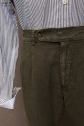 Novelist Trousers Washed Linen 28 29 32 33