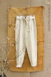 Kaylee Belted Pants Washed Linen Xxs S M