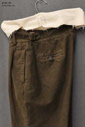 Isa Belted Pants Cotton Moleskin M