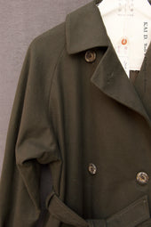 Jolie Trench Coat Wax Feel Cotton S M