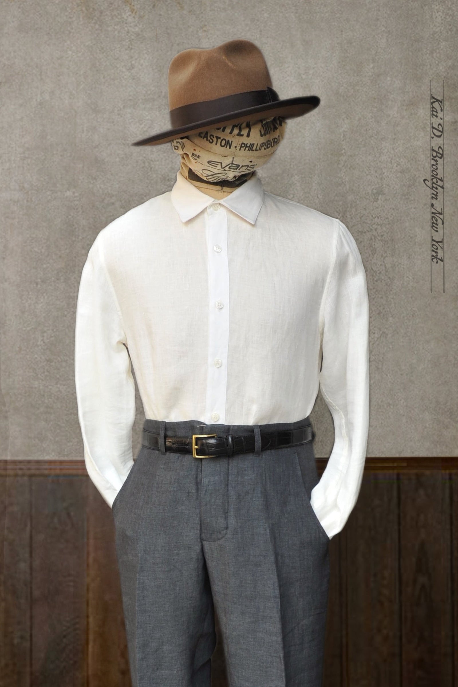 Delancey Shirt Belgian Linen Oyster M Xl Xxl