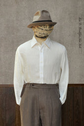 Delancey Shirt Belgian Linen Oyster M Xl Xxl