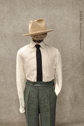Delancey Shirt Belgian Linen Oyster M Xl Xxl