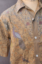Printed Peacock Shirt Cinnamon M L