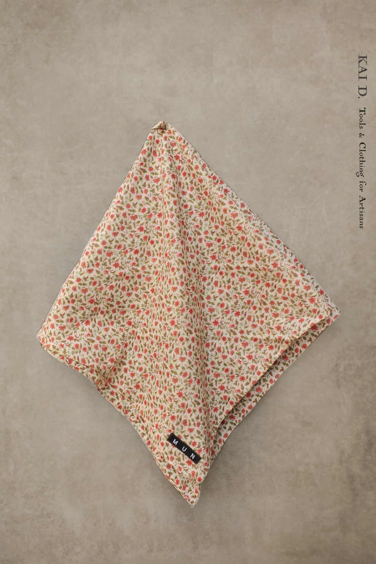 Neckerchief / Head Scarf - Pink/Green Floral