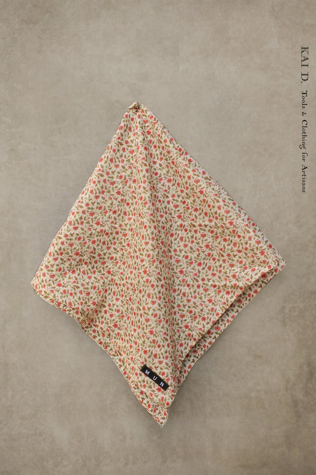 Neckerchief / Head Scarf - Pink/Green Floral