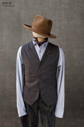 Doyle Vest Tonal Wool Plaid M L Xl